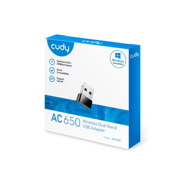 Cudy AC650 Wi-Fi Nano USB Adapter WU650