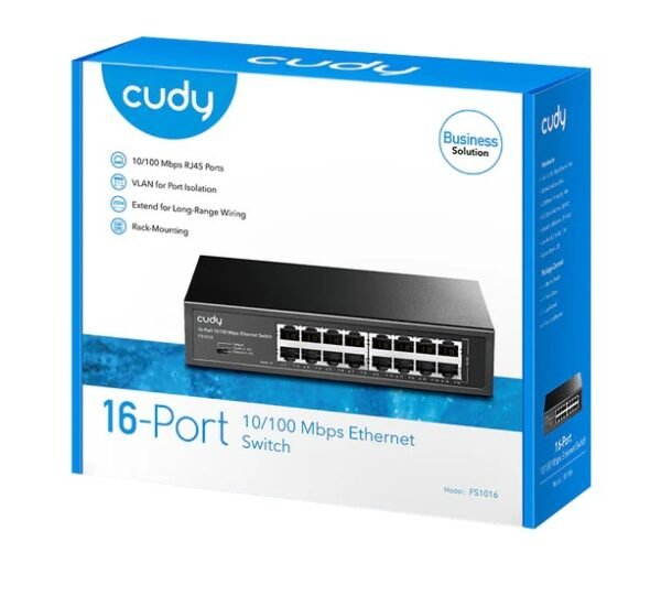 Cudy 16-Port 10/100 Mbps Ethernet Switch FS1016