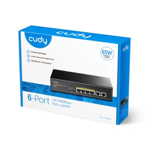 Cudy 4-FE PoE Switch with 2 Uplink FE FS1006P